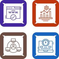 Domain and Bar Icon vector