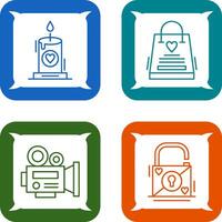 Candle and Gift Bag Icon vector