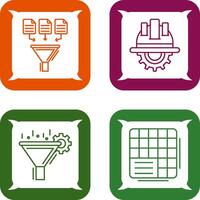 Data Collection and Engineering Icon vector