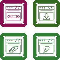 Search Bar and Download Icon vector