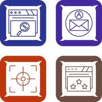 Magnifying Glass and Email Icon vector