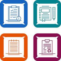 Info and Journal Icon vector