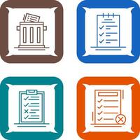 Trash List and Booking CheckList Icon vector