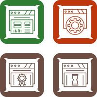 Dashboard and Browser Icon vector