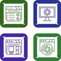 Web Browser and Monitor Screen Icon vector