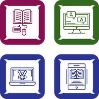 Online Learning and Faq Icon vector