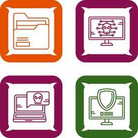 Folder and Malware Icon vector