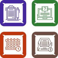 Contract and Question Icon vector