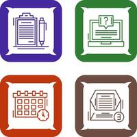 Contract and Question Icon vector