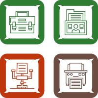 Briefcase and Folder Icon vector