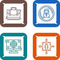 Briefcase and User Icon vector