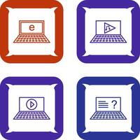 Internet and Play Music Icon vector