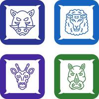 Sheep and Boar Icon vector