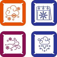 Snowy and Calender Icon vector