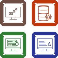 digital marketing and database management Icon vector