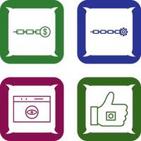 link sales and link optimization Icon vector