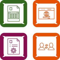 content planning and web support Icon vector