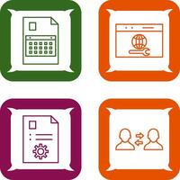 content planning and web support Icon vector