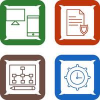 dispositivos y privado documento icono vector