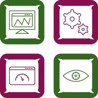 web análisis y preferencias icono vector