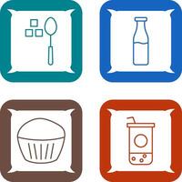 azúcar y Leche botella icono vector