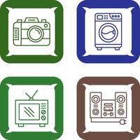 Digital Camera and Washing Icon vector