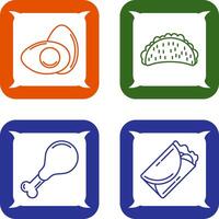Egg and Tacos Icon vector