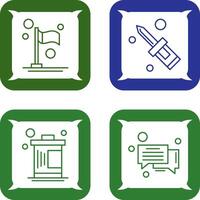 Flag and Screw Driver Icon vector