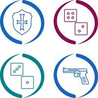 Dice and Shield Icon vector