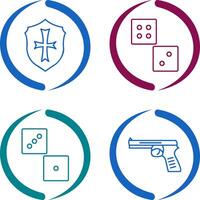 Dice and Shield Icon vector