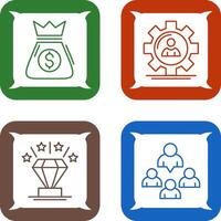 Money Bag and Management Icon vector