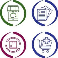 Support and Invoice Icon vector