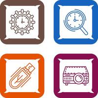 Direction and Magnifier Icon vector