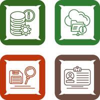 data and folder Icon vector