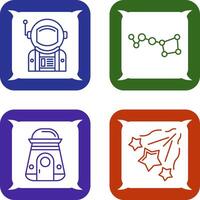 big dipper and astronaut Icon vector