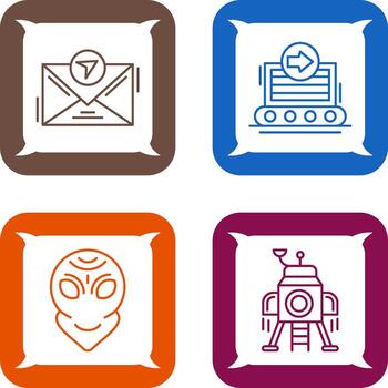 message and container Icon vector