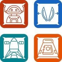 robot and playload Icon vector