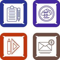 clipboard and cloud data Icon vector