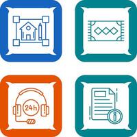 blueprint and rug Icon vector