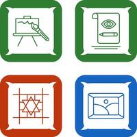 canvas and sketch Icon vector