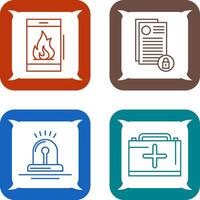 Fire and Privacy Icon vector