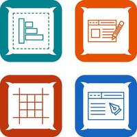 Object Alignment and Web Page Icon vector