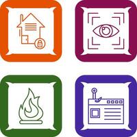 Real Estate and Eye Scan Icon vector