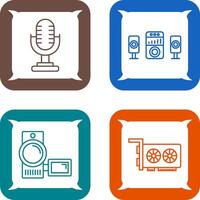 Microphone and Sound System Icon vector