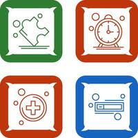 Puzzle and Stop Watch Icon vector