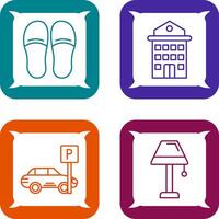 Slippers and Hotel Icon vector