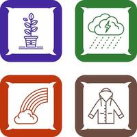 Planting and Rainy Day Icon vector