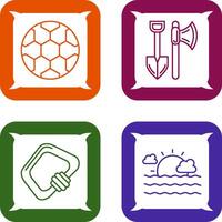 fútbol y herramientas icono vector