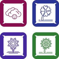 Cloudy and Clover Icon vector