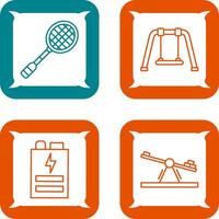 Racket and Swing Icon vector